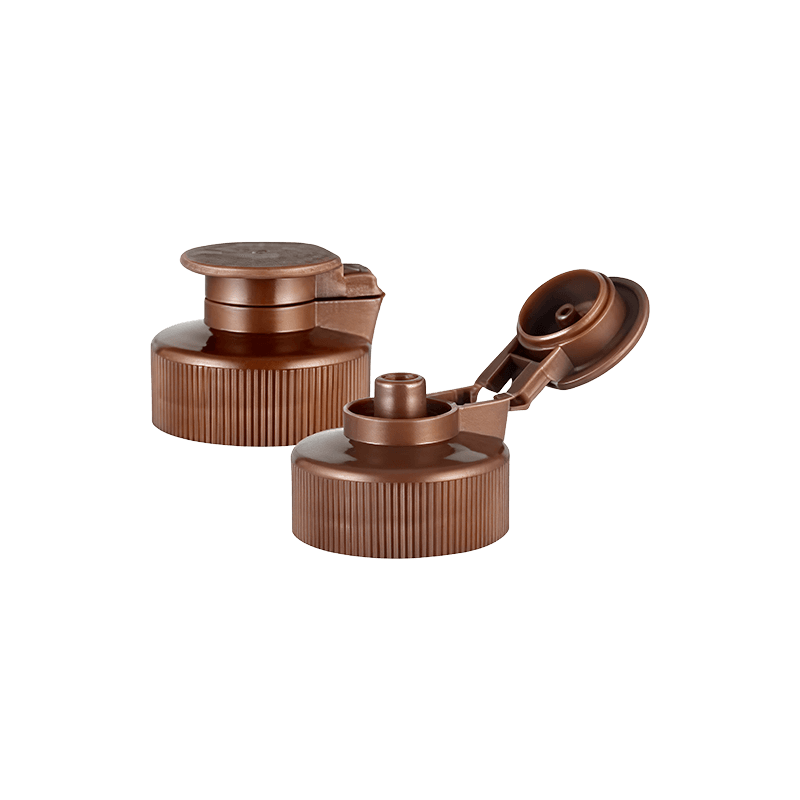 Bouchon rabattable en plastique avec buse